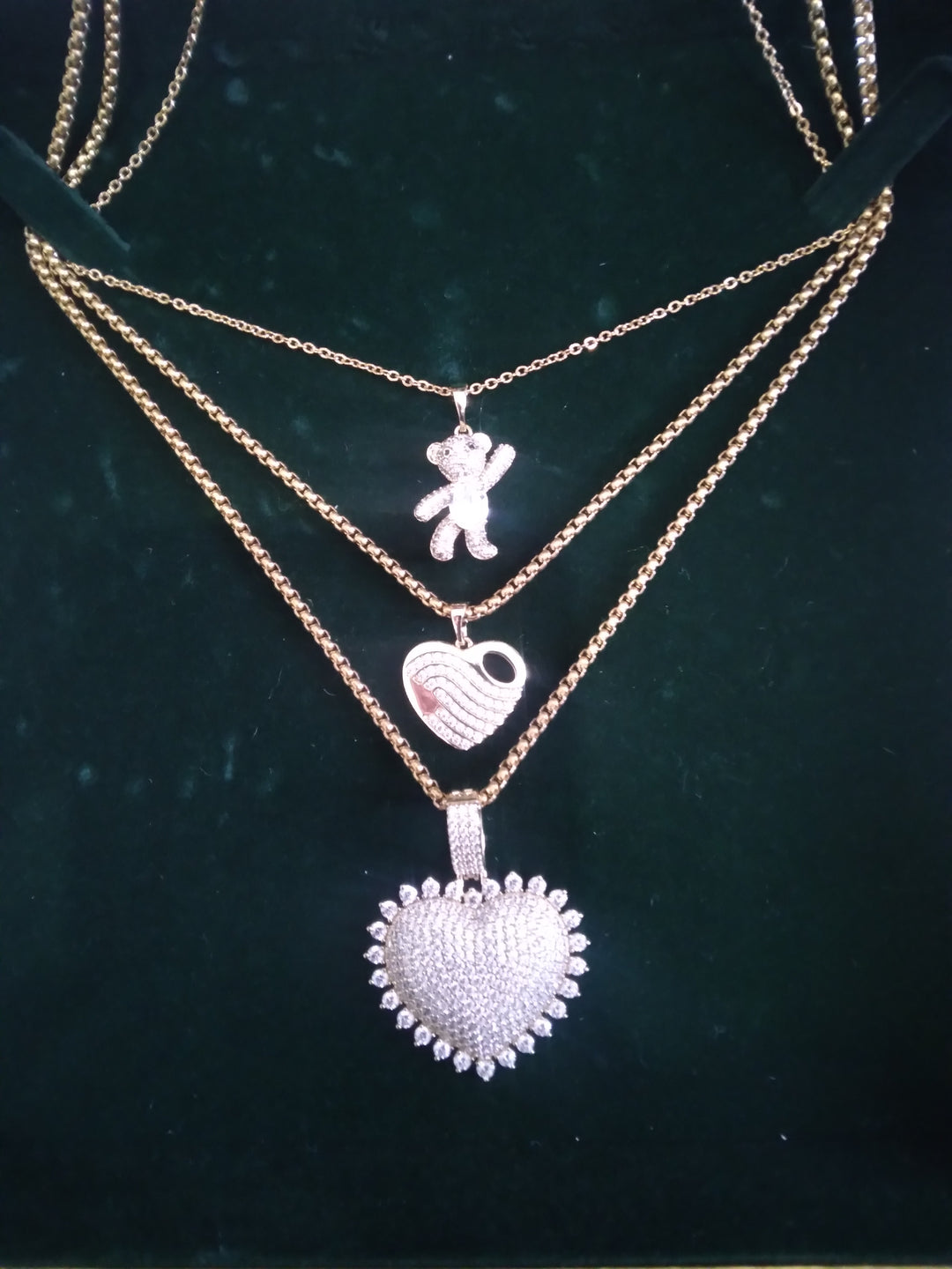 24MM CZ Heart Pendant Necklace