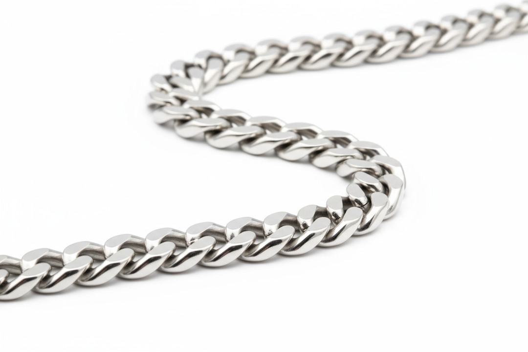 5MM Stainless Steel Cuban Link Chain silver