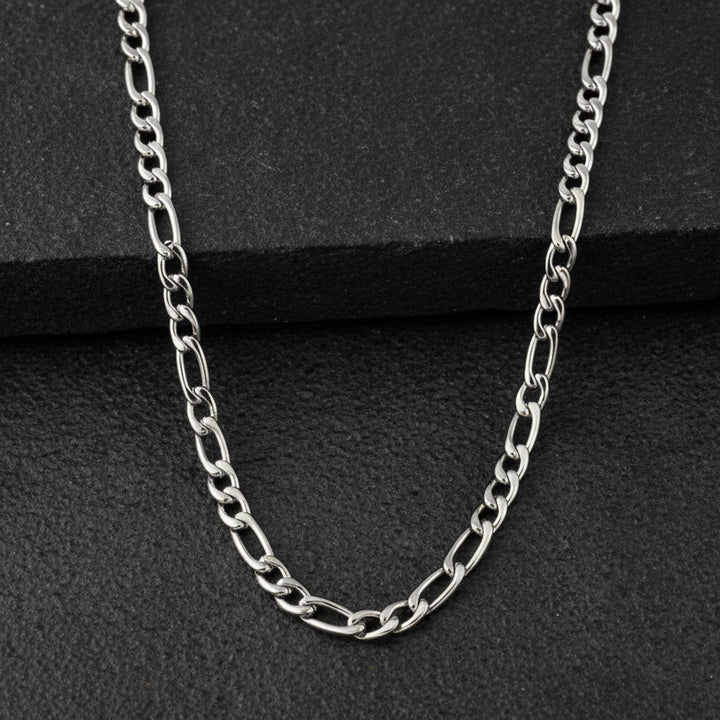 7MM Silver Figaro Chain Necklace