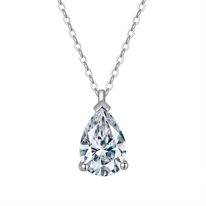 Pear CZ Pendant 925 Sterling Silver