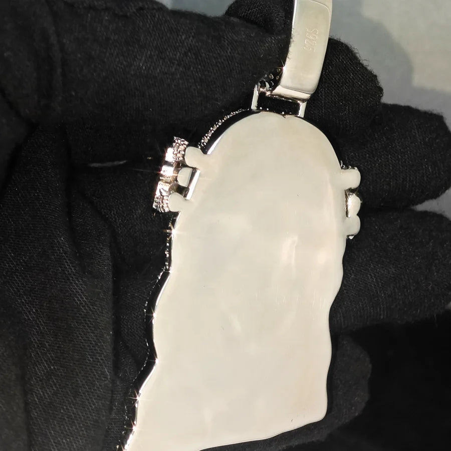 Custom 3.2inches Hip Hop GRA  Marquise Cut VVS Moissanite 925 Silver Pass Diamond Tester Four Leaf Clover Flower Jesus Pendant