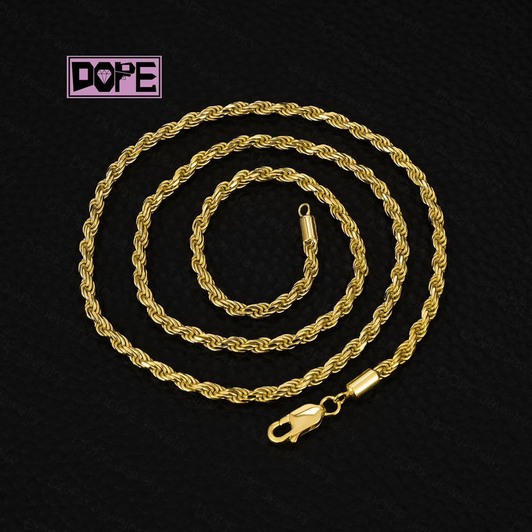 Hip Hop Style Solid 925 Silver Chain 4mm 5mm Necklace Men Women VVS Moissanite Iced Out Clasp Twisted Rope Chain