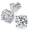 VVS Moissanite GRA Certified 14K 925 Sterling Silver Halo Stud Earrings