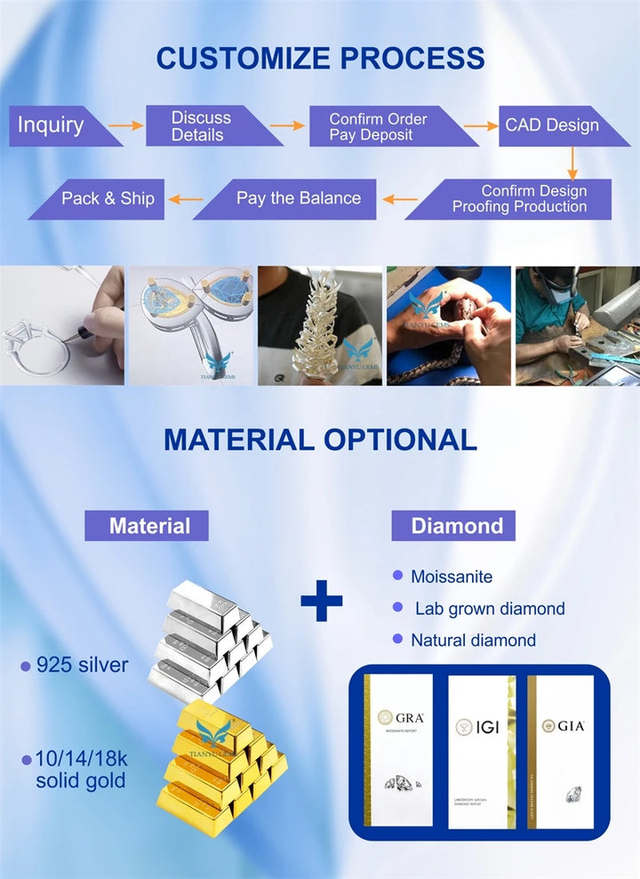 Tianyu SIlver Mossanite Stud Earrings Luxury Butterfly Design Marquise Cut Moissanite Thick Gold Plated 18K Earrings Studs