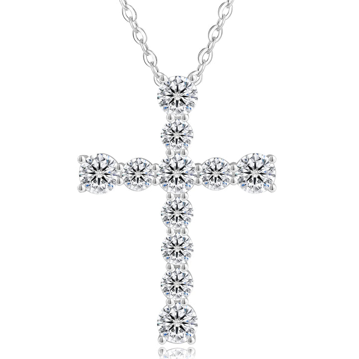 USA Stock VVS Moissanite Pendant Christian Gifts 925 Sterling Silver Reiligous Crucifix Jewelry Women Men Cross Diamond Necklace