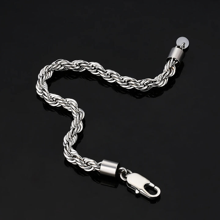 6mm Stainless Steel Rope Bracelet