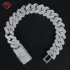 15mm Moissanite Cuban Link Bracelet