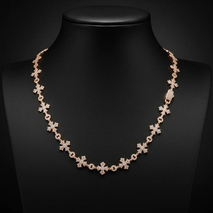 Hip Hop Luxury Handmade 12mm 925 Sterling Silver GRA Certified Moissanite Diamond Cross Link Chain Necklace for Men Women Party