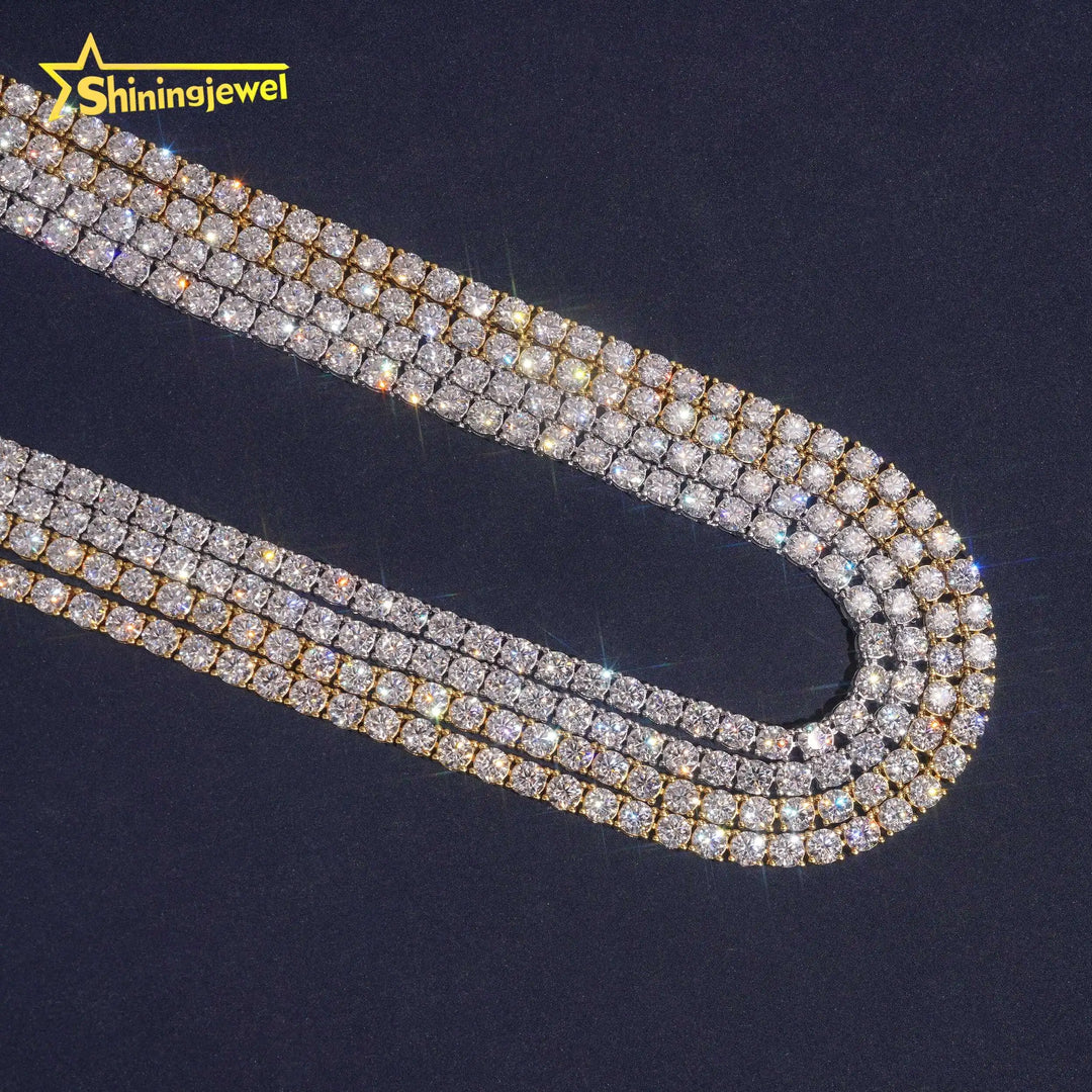 USA Warehouse Hot Selling 3mm Fast Delivery Pass Diamond Tester 925 Moissanite Tennis Bracelet Tennis Chain Moissanite