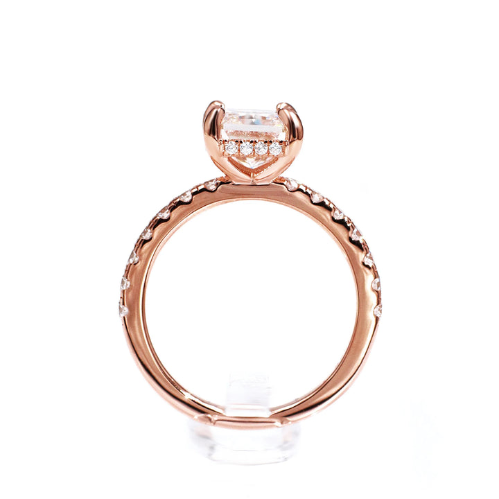 Tianyu 3ct Radiant Crushed Ice Cut Moissanite Rings Silver Sterling 925 18k White Gold Plated Fine Jewelry Mossanite Ring