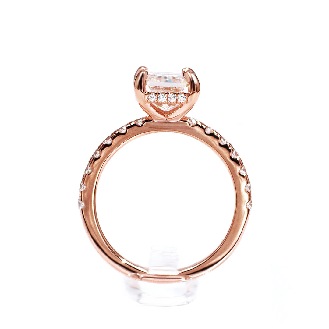 Tianyu 3ct Radiant Crushed Ice Cut Moissanite Silver Sterling 925 18k White Gold Plated Fine Jewelry Mossanite Ring for Women