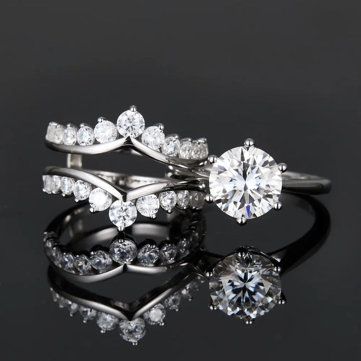 Luxury Wedding Moissanite Ring  S925 Silver Set Jewelry Engagement Moissanite Ring Bezel Ring