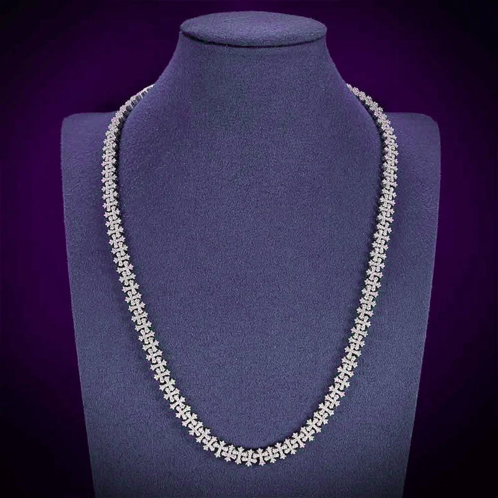 Hip Hop 8MM GRA Iced Out Bling VVS D Color Moissanite 925 Sterling Silver Pass Diamond Tester Cross Link Cuban Chain for Men