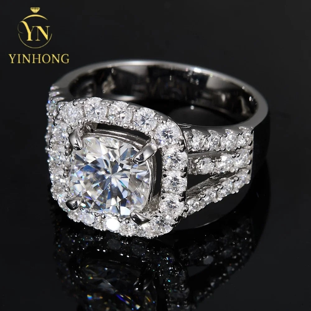 Wholesale Custom Fine Jewelry Engagement Rings for Ladies Luxury Wedding Ring 925 Silver Moissanite Ring for Women