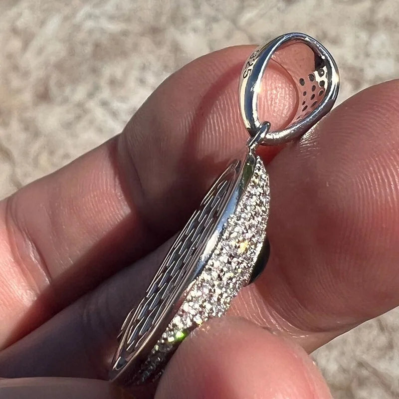 Hip Hop Pass Diamond Tester Bling Solid 925 Silver Iced Out GRA VVS Moissanite Zipper Mouth  Face Pendant for Chain Men Women