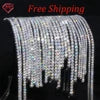 Local Stock 3MM 4MM Moissanite Tennis Chain Hiphop Jewelry 925 Silver Vvs Moissanite Tennis Necklaces