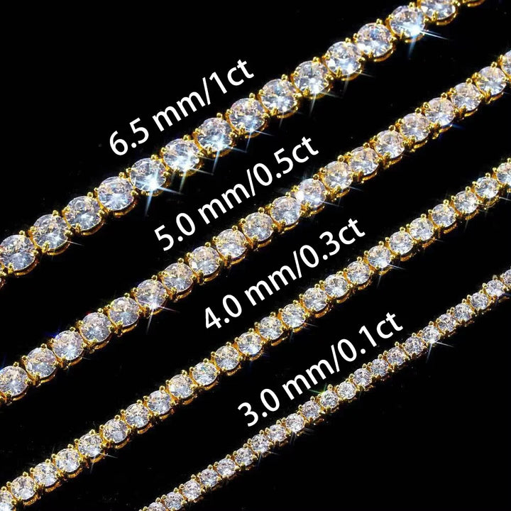 4mm Moissanite Tennis Bracelet