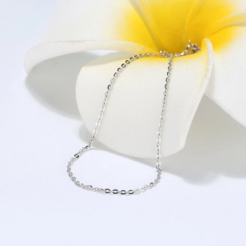 RINNTIN SC06 USA Local Stock 1.2mm Cable Chain Necklace Women Jewelry 14K Gold Plated Italian 925 Sterling Silver Chains