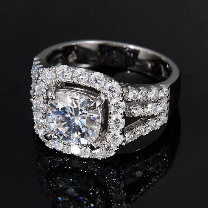 Wholesale Custom Fine Jewelry Engagement Rings for Ladies Luxury Wedding Ring 925 Silver Moissanite Ring for Women