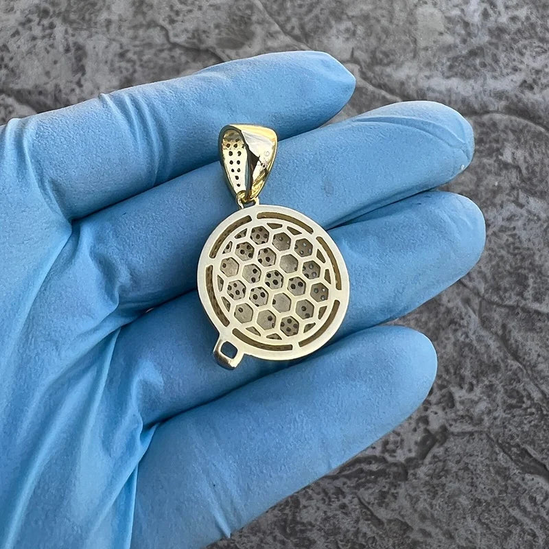 Hip Hop Pass Diamond Tester Bling Solid 925 Silver Iced Out GRA VVS Moissanite Zipper Mouth  Face Pendant for Chain Men Women