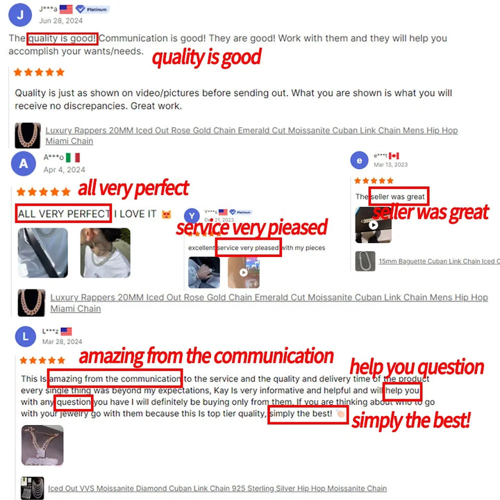 Hip Hop Style Solid 925 Silver Chain 4mm 5mm Necklace Men Women VVS Moissanite Iced Out Clasp Twisted Rope Chain