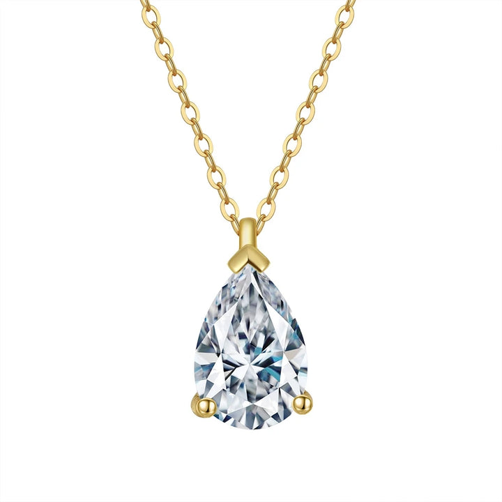 Pear CZ Pendant 925 Sterling Silver