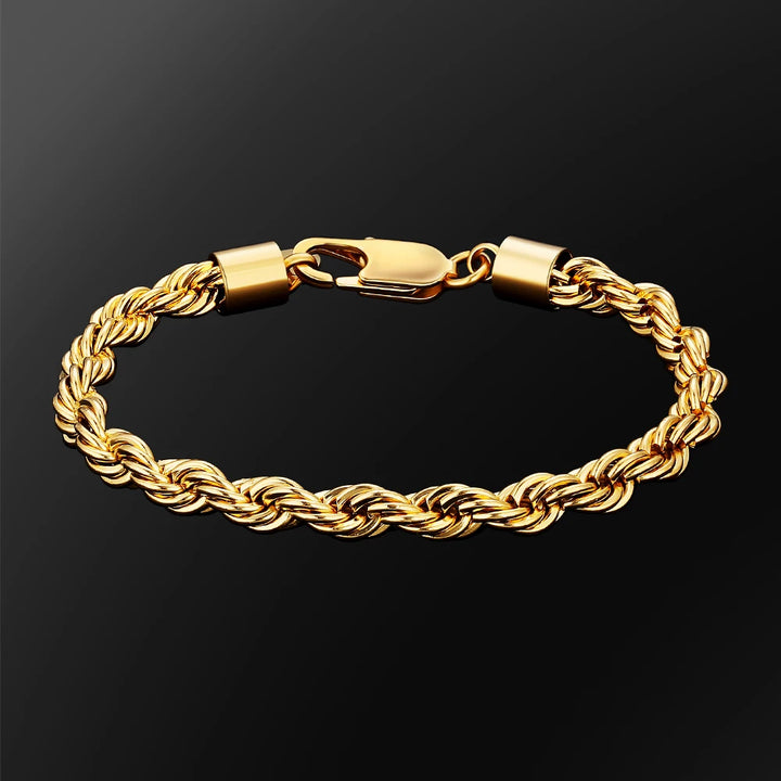 6mm Stainless Steel Rope Bracelet