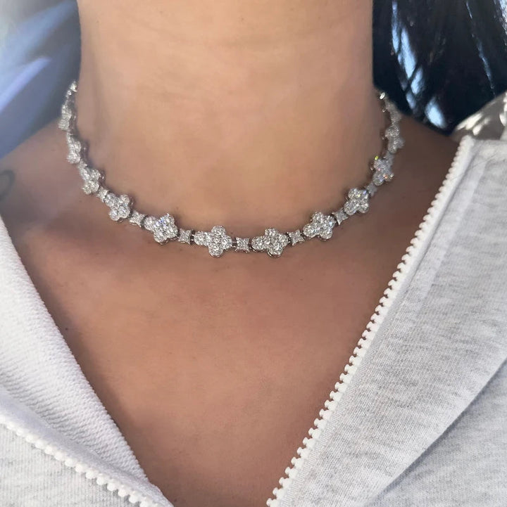 10MM CZ Round Cross & Star Micro Pave Tennis Chain