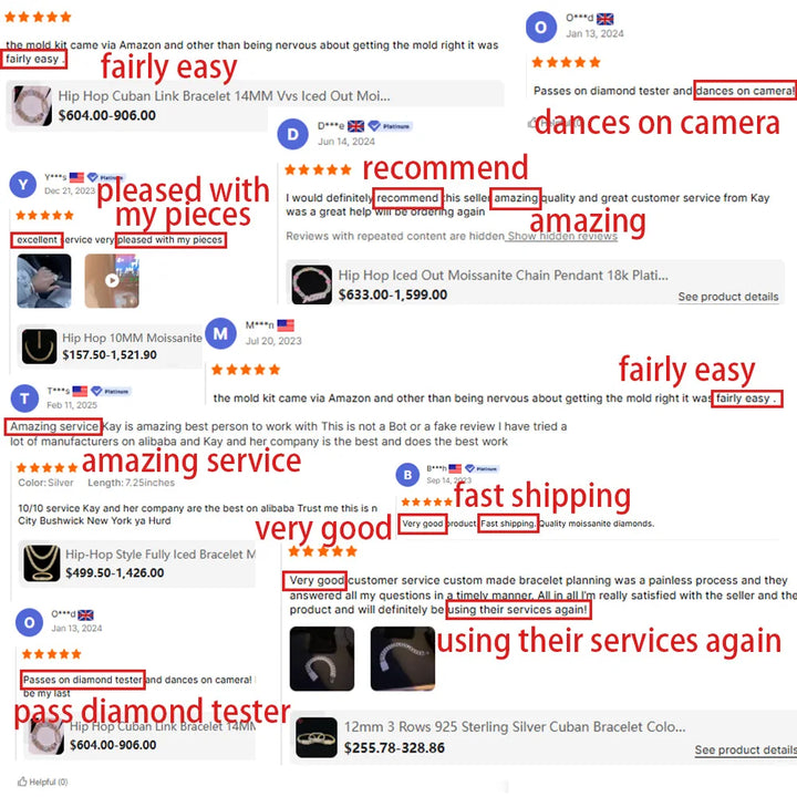 15mm Moissanite Cuban Link Bracelet