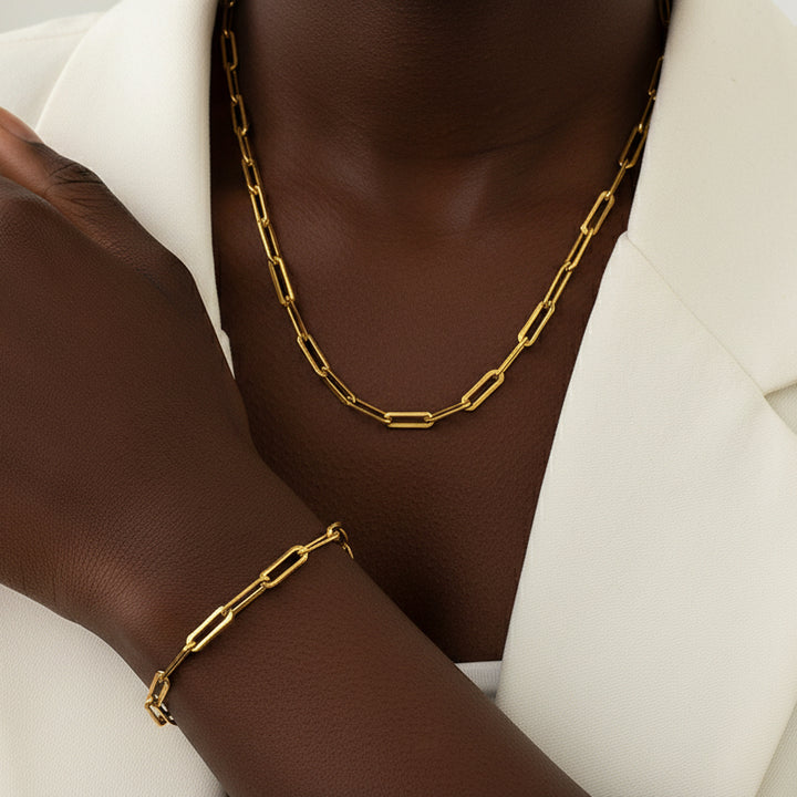 4.5MM Paperclip Chain Set