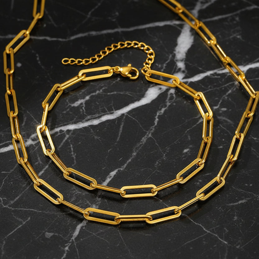 4.5MM Paperclip Chain Set