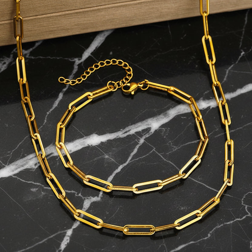 4.5MM Paperclip Chain Set