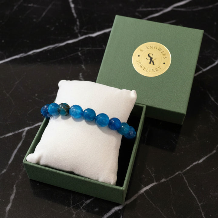 10MM Blue Agate Bracelet