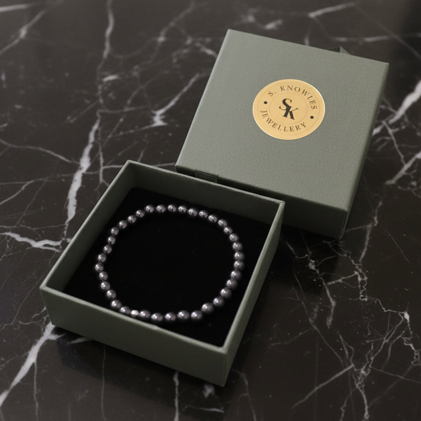 6MM Black Hematite Bracelet
