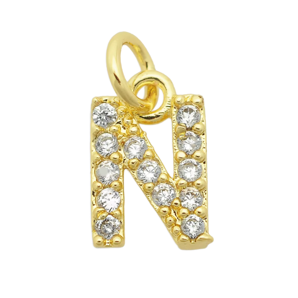 4MM Figaro Pave Initial Anklet