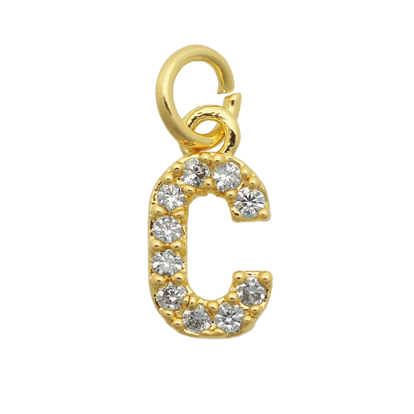 4MM Figaro Pave Initial Anklet