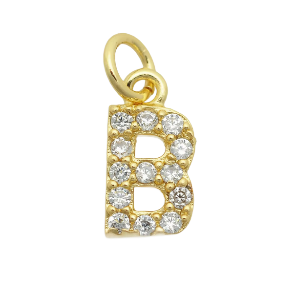 4MM Figaro Pave Initial Anklet