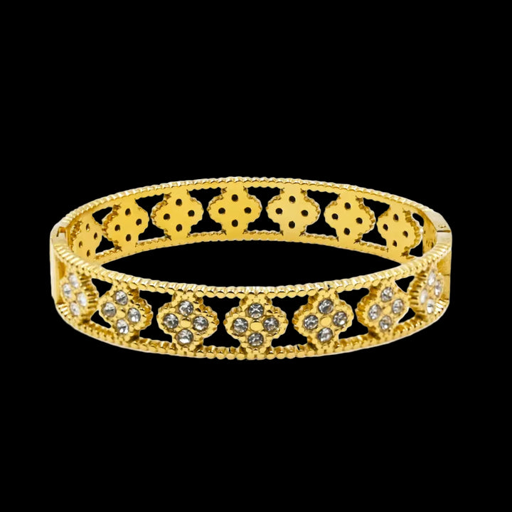 11MM CZ Clover Bangle
