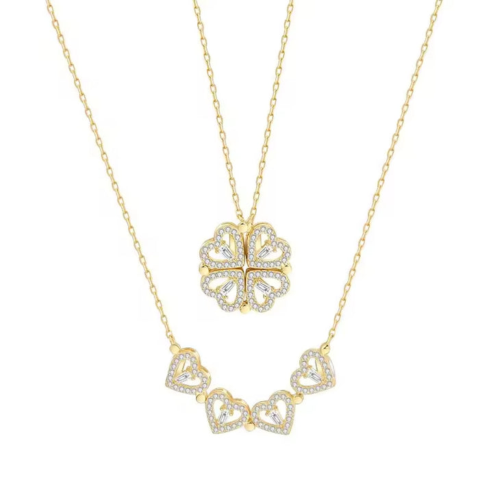 Clover Hearts Pendant Necklace