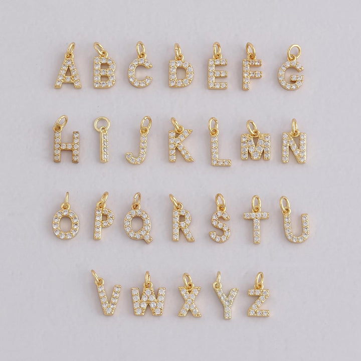 4MM Figaro Pave Initial Anklet