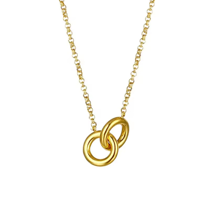Interlocking Circles Pendant Necklace
