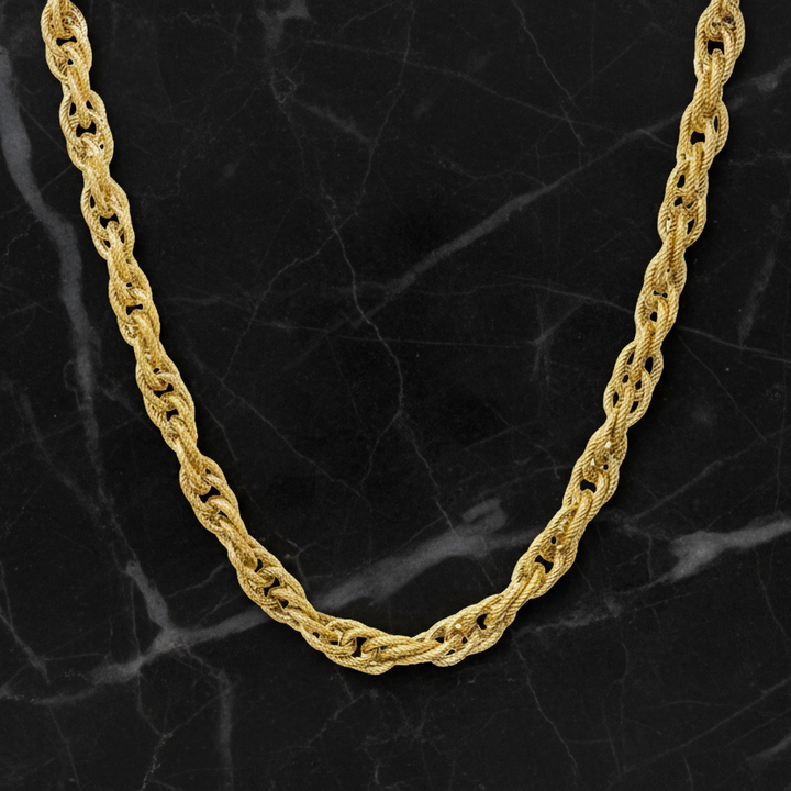 5MM Twisted Rope Link Chain Necklace