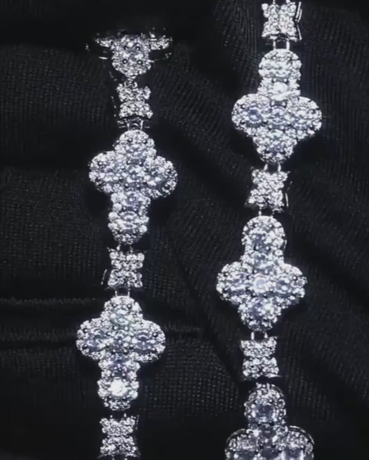 10MM CZ Round Cross & Star Micro Pave Tennis Chain